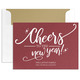 Cheers to the New Year Flat Shimmer Holiday Cards Image 3 of 8